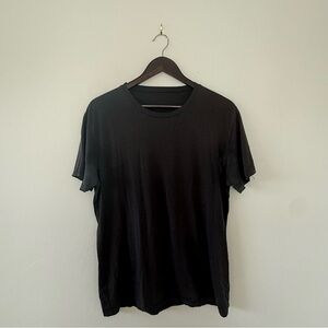 Bombas Men’s Merino Wool Blend Crew Neck T-Shirt - Black - Size Large